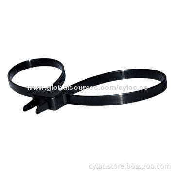 Double Loop Nylon 66 680mm/390mm Black/White Plastic Handcuffs